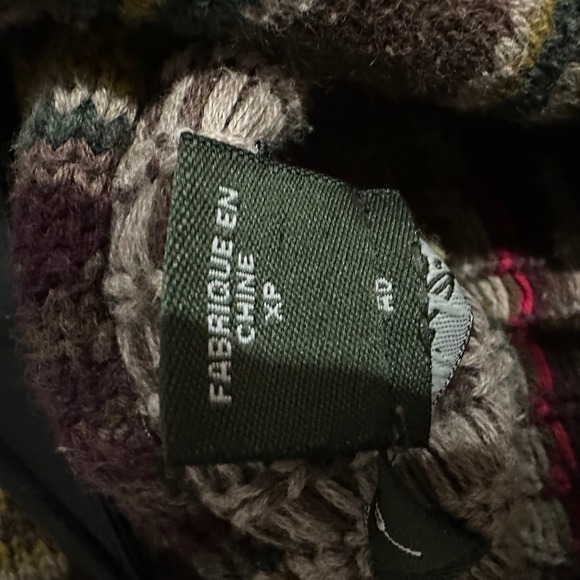 Eddie Bauer Womens Navajo Inspired Shawl Collar Cardigan Sweater XS Brown Multi - Picture 5 of 8